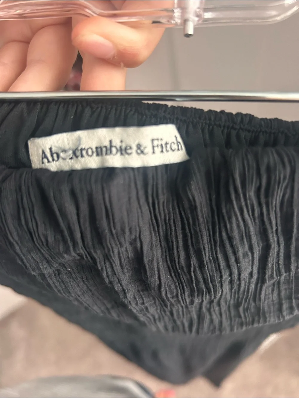 Abercrombie & Fitch Black Strapless Maxi Dress